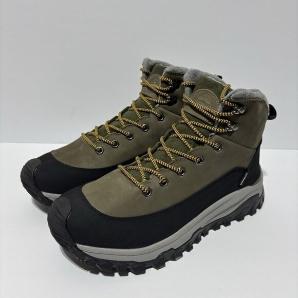Uovo Men’s Monte Waterproof Boots Khaki, Size 11.5 M